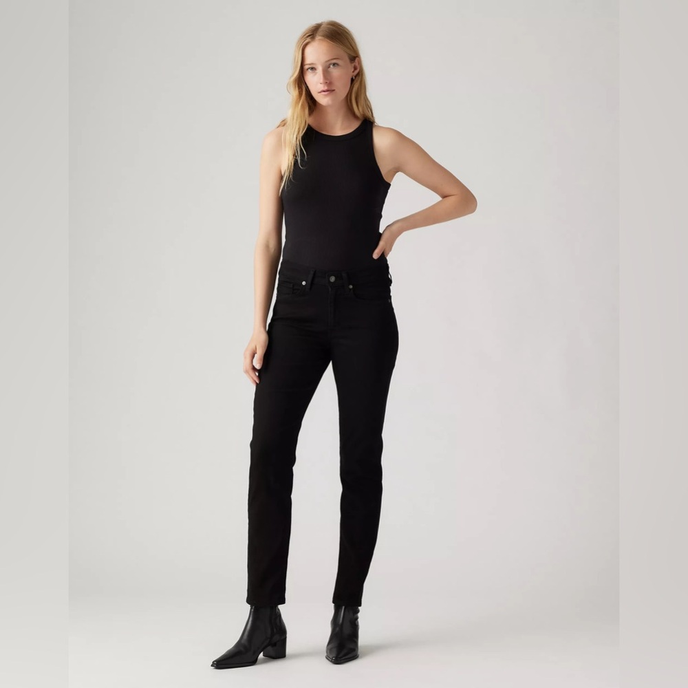 Levi’s Black Classic Straight Leg Denim Jeans Womens Size 4